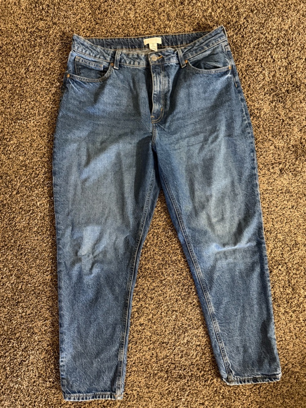 H&M Medium Blue High-Rise Denim Jeans